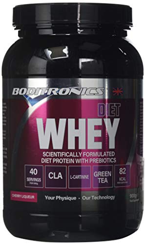 BoditronicsDiet Whey Protein Powder with High Protein Blend and High doses of CLA, Vitamins C & E for Lean whey Protein Shake Powder (Cherry Liqueur, 900g)