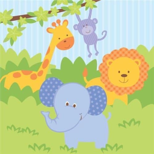 Jungle Party Forest Friends Paper Lunch Napkins x 16