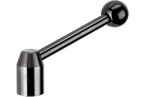 Halder 24430.0042 Lever/with Internal Thread, Black, D1 = 28 mm d2 = M12 Steel