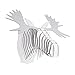 Produktbild CARDBOARD SAFARI 3D WANDBILD TIERKOPF TROPHÄE MEDIUM Tier Geweih in weiss Fred der Elch