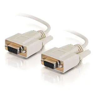 10ft DB9 F/F Serial RS232 Null Modem Cable - Beige