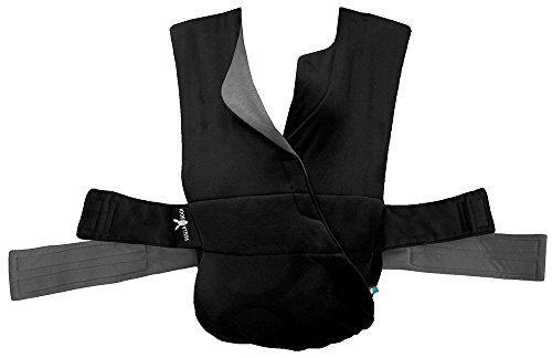 Wallaboo Infant Baby Carrier Cross, Front Carrier for Newborn, 100% Cotton, Ergonomic and easy to use, Deep Black