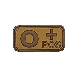 0 POS Patch 3D Rubber Emblem Blutgruppe Null Plus Aufnäher Klett Uniform Einsatz Bundeswehr Army Tropen Isaf Desert Tarn 5x2,5cm #20477