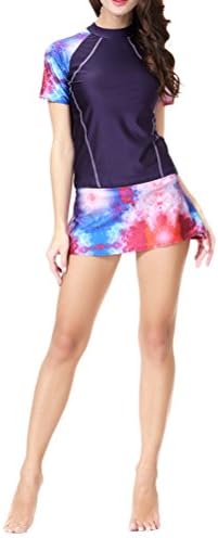 Zhhyltt Muslim 2 Pieces Summer Short Sleeve Shorts Swimwear Middle East Arab Swimsuit Swimming Sets For Women,Ladies#HW10K