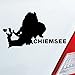 Produktbild Auto Aufkleber in deiner Wunschfarbe - Chiemsee See Deutschland Urlaub - 10x6cm - Autoaufkleber Sticker Folie Decal