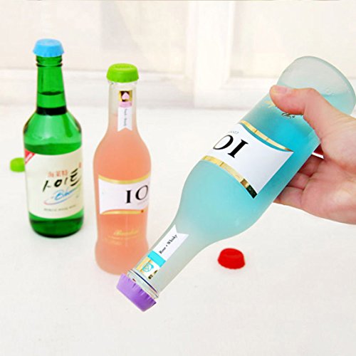 Ancdream Brew Stopper Silikon Flasche Caps Sparen Exzessives Bier Wein Champagner Getränk Sortiert Zufällige Candy Farbe – 6 Stk - 4