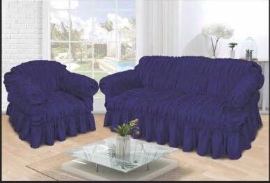 Amazing Multi Colors Jacquard Sofa Cover Available in 1 , 2 , 3 Seater Sofa Slip Cover, Alternate to Sofa Throw For Luxury Home Decor (3 Seater Sofa, Blue)