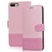 Produktbild VemMore iPhone 7 Plus Hülle iPhone 8 Plus Hülle Handyhülle Schutzhülle Leder PU Wallet Flip Book Case Bumper Lederhülle Ledercase Klapphülle Ultra Slim Dünn mit Kartenfach Standfunktion Klappbar Magnetisch Silikon Tasche Cover - Pink + Rose red