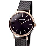 BERING Damen Analog Quarz Uhr mit Edelstahl Armband 14134-166