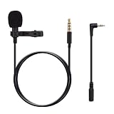 Yizhet Micrófono de Solapa 3.5mm Estéreo microfono condensador Micrófono...