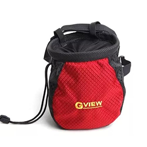 Wankerl Al Aire Libre Escalada Climb Rider magnesio Addict en Polvo de Color Bolso de la Bolsa con Cintura cinturón, Rojo