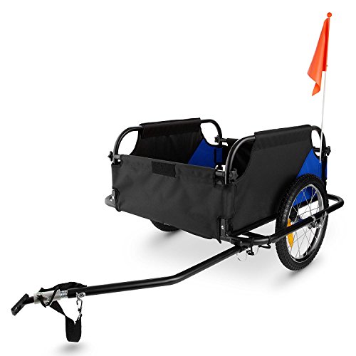 DURAMAXX Mountee Fahrradanhänger Lastenanhänger (Transportbox mit 130 Liter Volumen, belastbar bis 60 kg, Kugel-Kupplung für Fahrräder mit 26“ – 28“) rot oder blau - 6
