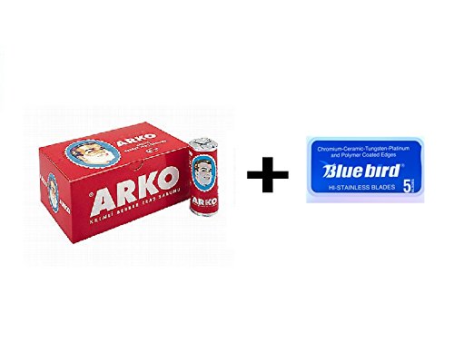 Arko Shaving Cream Soap Stick - 12 Pieces and 5 BlueBird