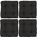Produktbild proheim Stuhlkissen Bari 40 x 40 cm Sitzkissen Sparsets bequeme Gartenkissen stark gepolstere und weiche Stuhlauflage, Farbe:Schwarz, Menge:4er Set