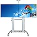 Produktbild KBKG821 Roll-TV-Ständer mit Zwei Bildschirmen, für 40-60 Zoll LCD-Flachbildfernseher mit LED-Anzeige für Drahtmanagement 360 ° Schwenk