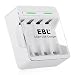 Produktbild EBL Intelligentes Mini USB Batterieladegerät AA AAA Akkuladegerät mit LED Anzeig für NI-MH NI-CD wiederaufladbare Batterien