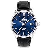 Vincero Herren Kairos Quarz Uhr Mit Lederband - Blau/Schwarz