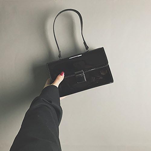 YQOOY Casual Handbag Messenger bag Bags Women'S New Messenger Bag Handbag Retro Patent Leather Mini Chain Bag Lock Buckle Shoulder Bag