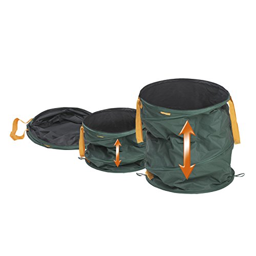 PRIMA GARDEN 03700 Gartenabfallsack 3er-Set | Gartensack, Laubsack, Rasensack ( Geeignet für Gartenabfälle wie Laub, Heckenschnitt oder Rasen ) | Wasserundurchlässig, Pop-Up Technologie | 160 Liter | Grün - 3