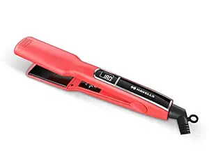 Havells HS4161 Wide Plate temperature control Hair Straightener (Pink)