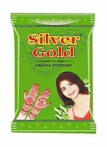 Silver Gold Natural Henna 500 gms Pouch for hand,feet and Haircare
