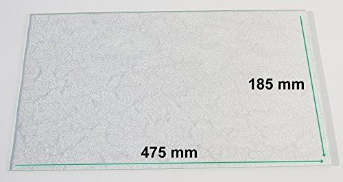 Khlschrank Einlegeboden / Glasplatte / Gemsefach  Strukturglas 4 mm dick  470 mm x 185 mm - Direkt vom Glasereifachbetrieb!!!
