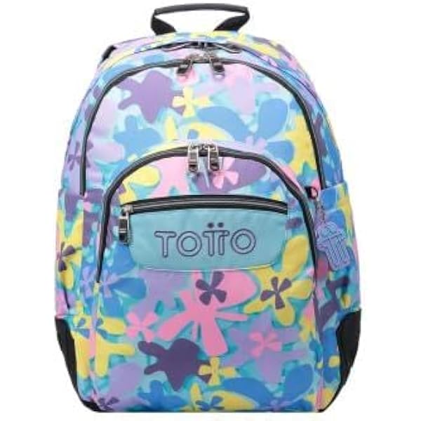 TOTTO Zaino Scolastico Rayol Space Blue 19L | Realizzato Con Bottiglie Riciclate Per PC 14"