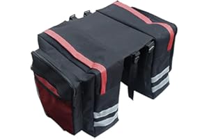 XiXiRan Borsa Velo Porta Bagaglio Posteriore Borsa Doppia per Bicicletta, Borsa Velo Porta Bagagli Posteriore Impermeabile Alta Capacità Multifunzione Borsa Bici Outdoor