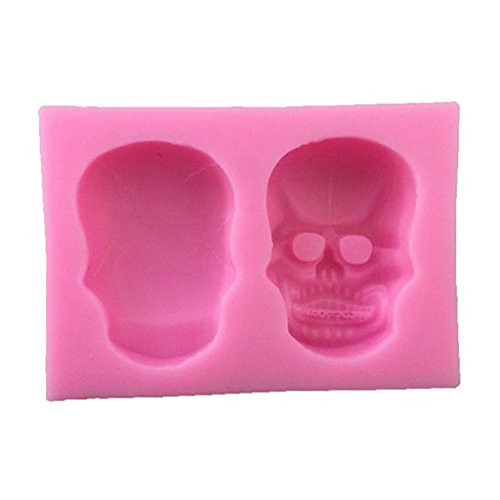 MagiDeal Backen Fondant Form Tortendeko Ausstecher Ausstechformen Modellierwerkzeug Fondant Formen Kuchendekoration Backen, Schädel Muster - Schädel, 10.4x7.2x2.3cm