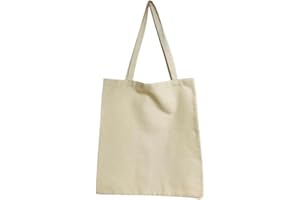 noah's linen 100% Cotton 15 X 16 inches Reusable Grocery Bags, Canvas Tote, Eco Friendly super strong washable great choice for promotion branding and gift (Pack of 1, Cream)