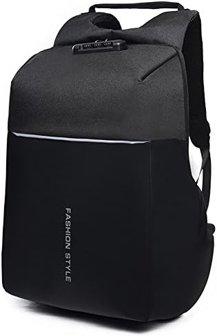 Anti Theft Waterproof Travel Laptop Backpack with USB Charging Port &amp; Headphone interface for College Student,Fits 13 14 15 15.6 inch Macbook Pro / Notebook (BLACK)