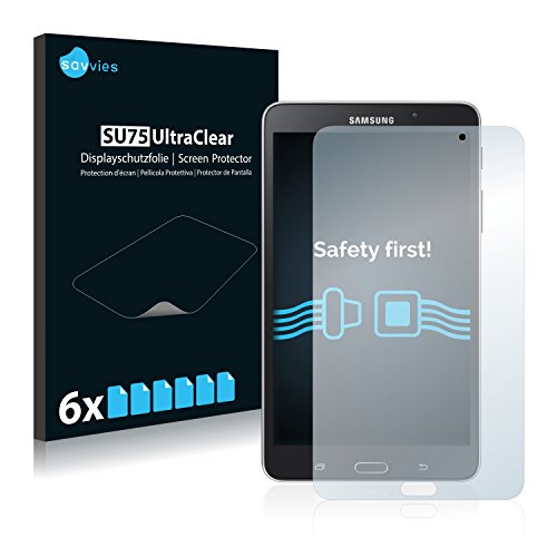 6x Savvies Displayschutzfolie für Samsung Galaxy Tab 4 (7.0) WiFi SM-T230 Folie Schutzfolie Displayfolie - Klar
