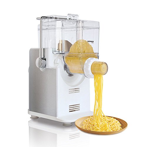 spécifications German Pool PAM-281SV Chewiness 180 W Raviolis italiens Attache Spaghetti, Fettuccini, Linguini, Rigatoni Tagliatelle, Capellini et Nouilles Orientales Machine à nouilles White & Sliver