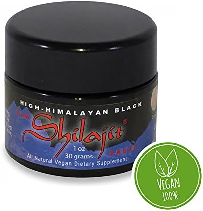 High-Himalayan Black Shilajit Resin (30g) 3 Months + Supply, Wild Crafted, Vegan, Solvent Free Low Heat Extraction, Miron Violet Glass Jar
