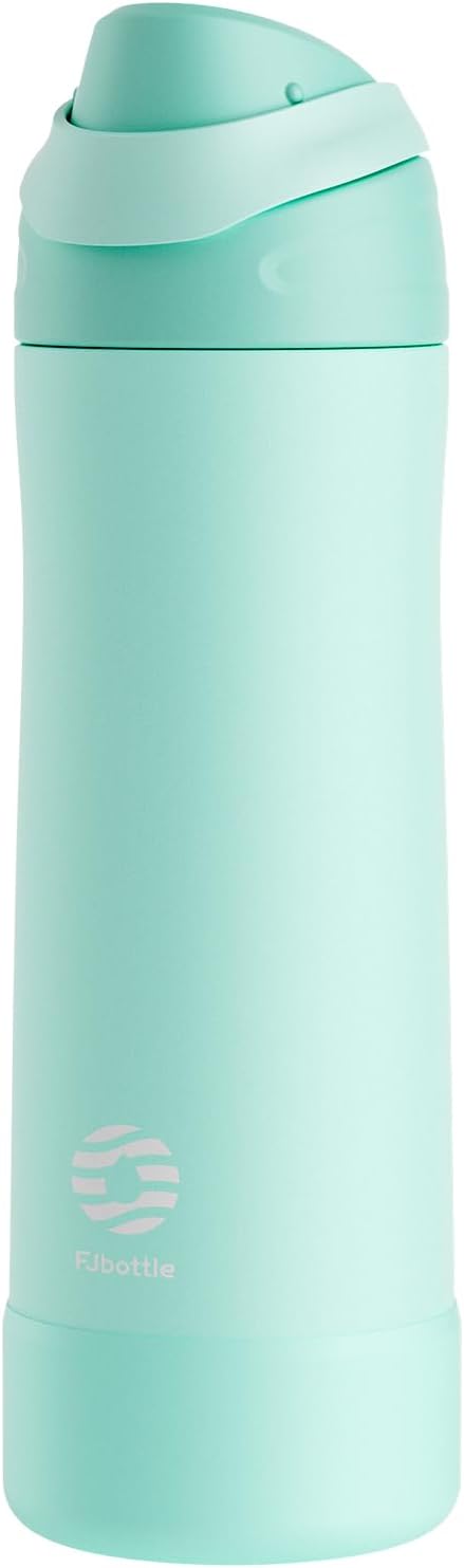 Fjbottle Botella Acero Inoxidable Térmica 1L/750ml – Botella Deportiva 24H Frío 12H Calor, Sin BPA, Apertura con Botón, Hermética, Apta Lavavajillas