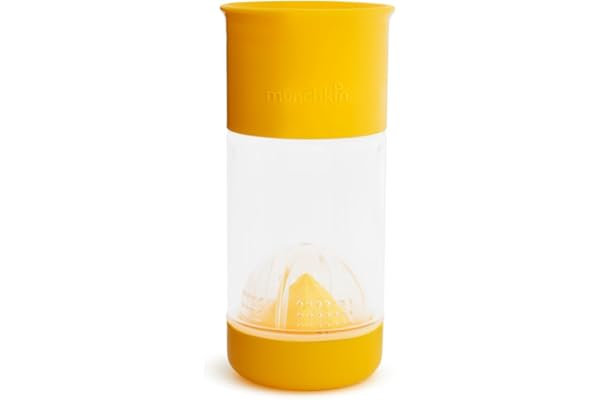 Munchkin - Tasse Miracle 360° avec Infuseur à Fruits, 414 ml, jaune