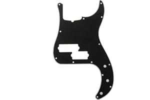 Musiclily Pro 5-Saiter 13 Löcher P Bass Pickguard PB-style Schlagbrett für Fender American Precision Bass,3 lagig Schwarz