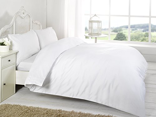 Anti-Allergy Cot Bed Duvet with Pillow and 100% Cotton Cot Duvet cover 4.5, 7 & 9 Tog by EDS (4.5 Tog, White)
