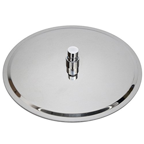 Eleganter Duschkopf aus Edelstahl | Regendusche mit Spiegeleffekt im Slimdesign | Brausekopf 30Ø cm | Silikon Anti-Kalk Noppen | Nahtlose Verbindung | Extra dünn - 2