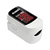 SUAOKI Finger Pulse Oximeter with LED Screen Portable Blood Oxygen Meter Recording for Children and Adults Fingertip with Protective Case, Lanyard and Batteries