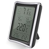 (Zwei Montagem？glichkeiten) Tisch- und an der Wand montierbares Design, praktische Befestigungsfunktion für jeden Zimmertyp, die weit verbreitet für Babyzimmer, Schlafzimmer, Zuhause, Kinderzimmer, Brutplatz, Keller, Lager und Gew？chshaus angewendet wird. Komfortanzeige: Komfort: Luftfeuchtigkeit zwischen 50% und 70%, Temperatur zwischen 20 ° C und 26 ° C.