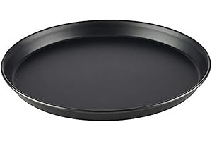 APS Taca do pizzy okrągła Ø 28/26,3 x 2,5 cm - taca do pizzy wykonana z niebieskiej blachy, nie powlekana, o długiej żywotności, do profesjonalnego wypieku pizzy