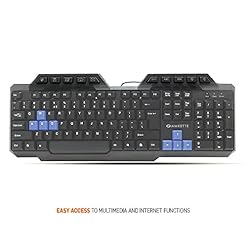 Alternative view of Amkette Xcite NEO Wired USB Keyboard and Mouse Combo | UV-Coated, Long-Lasting, Anti-Fade Keys | Spill-Resistant Design | Multimedia Keys | Comfortable Typing | 1000 DPI Optical Mouse (Black)