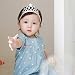 Rosennie Girl Head Accessories Hairband Baby Elastic Princess Crown Headwear (Silver)