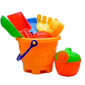 MANIFEST Summer Yellow Beach Set for Kids,Role Play Learning Gardening Beach and Sand Toys Set with Water Sprinkler (Set of 8 Pieces) Any 1 Random Color Will be dispatched.