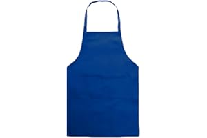 Bonnin Kids Plain Apron with Front Pocket for Drawing, Painting, Baking, Cooking Party Favors.