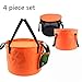 Produktbild Faltbarer Eimer, 4 in 1 PVC Waschen Im Freien Faltbar Faltbarer Reinigungseimer Vorratsbehälter für das Reisen Wandern Angeln Bootfahren Gartenarbeit
