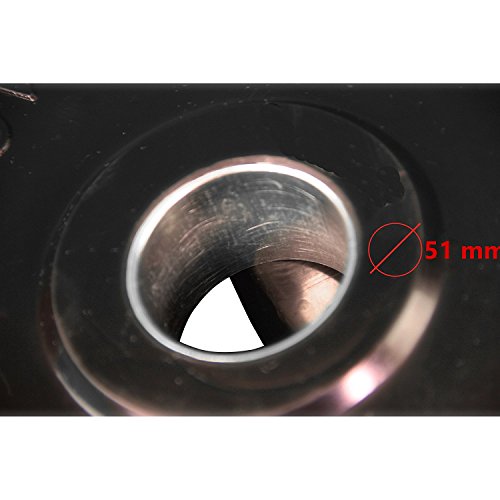 POWRX Olympia Hantelscheiben Gewichte Gusseisen Gummi Schwarz 2er Set 2,5 – 20 kg für Langhanteln Lochdurchmesser 51 mm - 4
