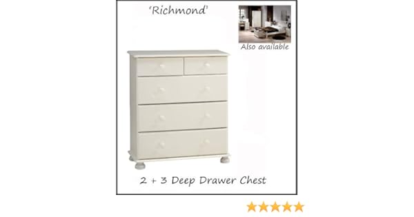 Pine Richmond Five Drawer Chest Of Deep Drawers Bedroom Storage