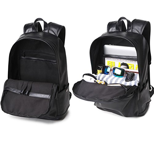 BAOSHA BP-29 Unisex PU Leder Notebook Laptop Rucksack Tasche 15 6 Zoll College Schulrucksack Schultertasche Outdoor Wochenende Reise Rucksack Herren D